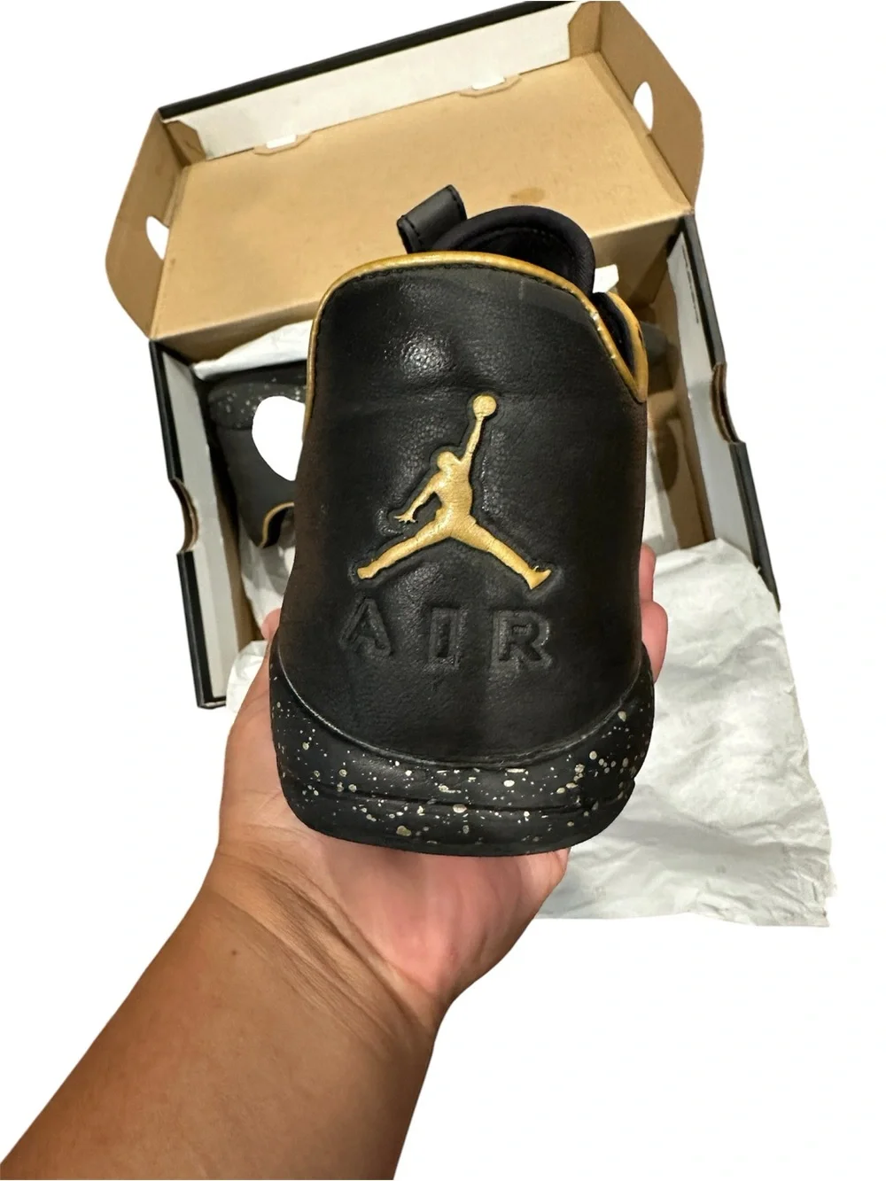 Nike Air Jordan Sz 8 Mens Eclipse Holiday Black Shoes Sneakers 812303-001